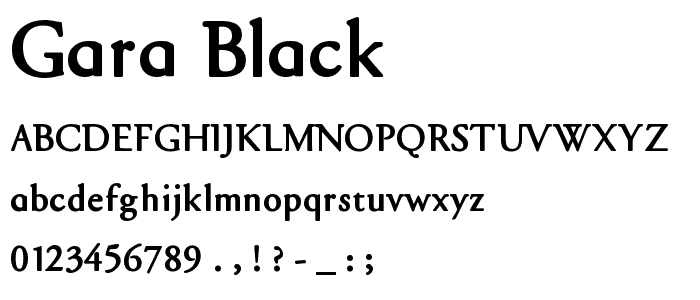 gara Black font